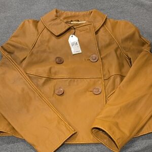 Max Studio Tan Leather Jacket